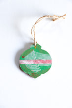 Load image into Gallery viewer, Pink and Green Sakura - Mini Wood Washi paperOrnament