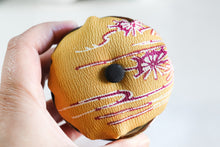 Load image into Gallery viewer, Yellow Baby - Kimono fabric Pottery Pin Cushion