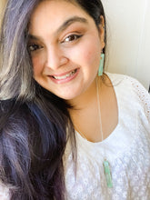 Load image into Gallery viewer, Peach Splash - Washi Paper Necklace and Long Earring Set