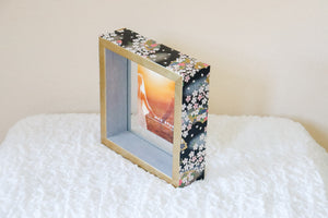 Black on Gold - Picture Frame decorated with Washi Paper
