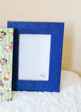 Load image into Gallery viewer, Blue Mizu - 4&quot; x 6&quot; Picture Frame decorated with Washi Paper
