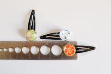 Load image into Gallery viewer, Parasols &amp; Gardens - set of 3 snap hair clips
