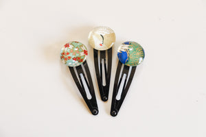 Fluttering wings - set of 3 snap hair clips