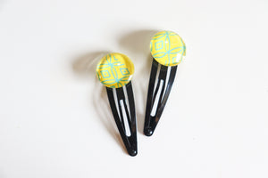 Sunny Days - 1 matched pair of snap hair clips