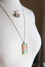 Load image into Gallery viewer, Red Waves - Washi Paper Necklace and Earring Set
