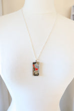 Load image into Gallery viewer, Red on Yellow - Washi Paper Necklace and Ring Set
