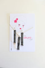 Load image into Gallery viewer, Night Out - Washi Paper Necklace and Long Earring Set
