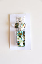 Load image into Gallery viewer, Green Blossoms - Washi Paper Necklace and Earring Set
