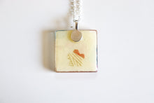 Load image into Gallery viewer, Blossom Branch - Square Washi Paper Pendant Necklace
