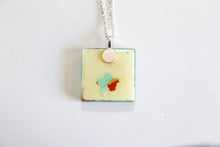Load image into Gallery viewer, Koi Koi - Square Washi Paper Pendant Necklace
