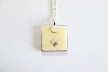 Load image into Gallery viewer, Cherry Blossom minis - Square Washi Paper Pendant Necklace
