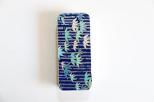Load image into Gallery viewer, Silver Bamboo in Midnight Blue - Washi paper Pill Box
