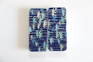 Silver Bamboo in Midnight Blue - Washi paper Pill Box