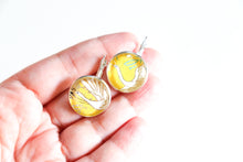 Load image into Gallery viewer, Red and Gold - Washi Paper Earrings
