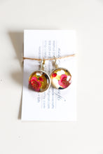 Load image into Gallery viewer, Plum Blossoms and Fans - Washi Paper Earrings
