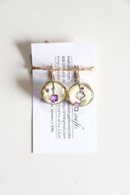 Load image into Gallery viewer, Purple Plums - Washi Paper Earrings
