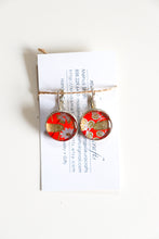 Load image into Gallery viewer, Red Skies - Washi Paper Earrings
