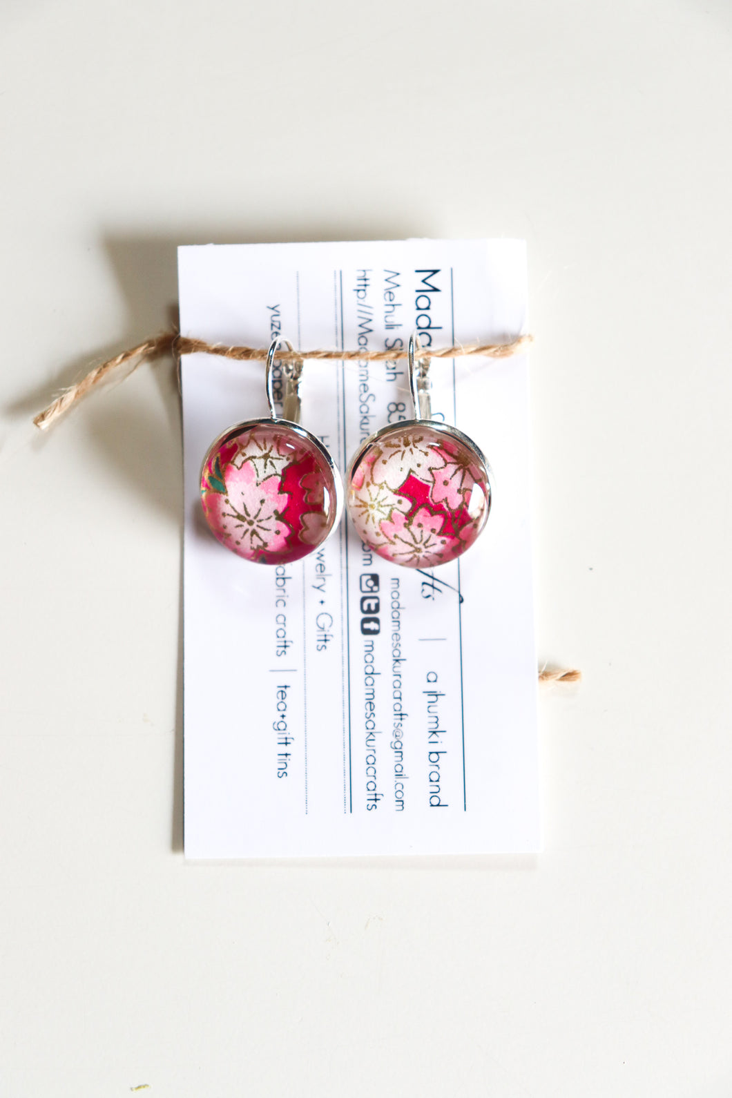 Sakura Bunch - Washi Paper Earrings