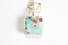 Load image into Gallery viewer, Floating Sakura - Double Sided Washi Paper Pendant Necklace
