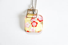 Load image into Gallery viewer, Yellow Flowers - Double Sided Washi Paper Pendant Necklace
