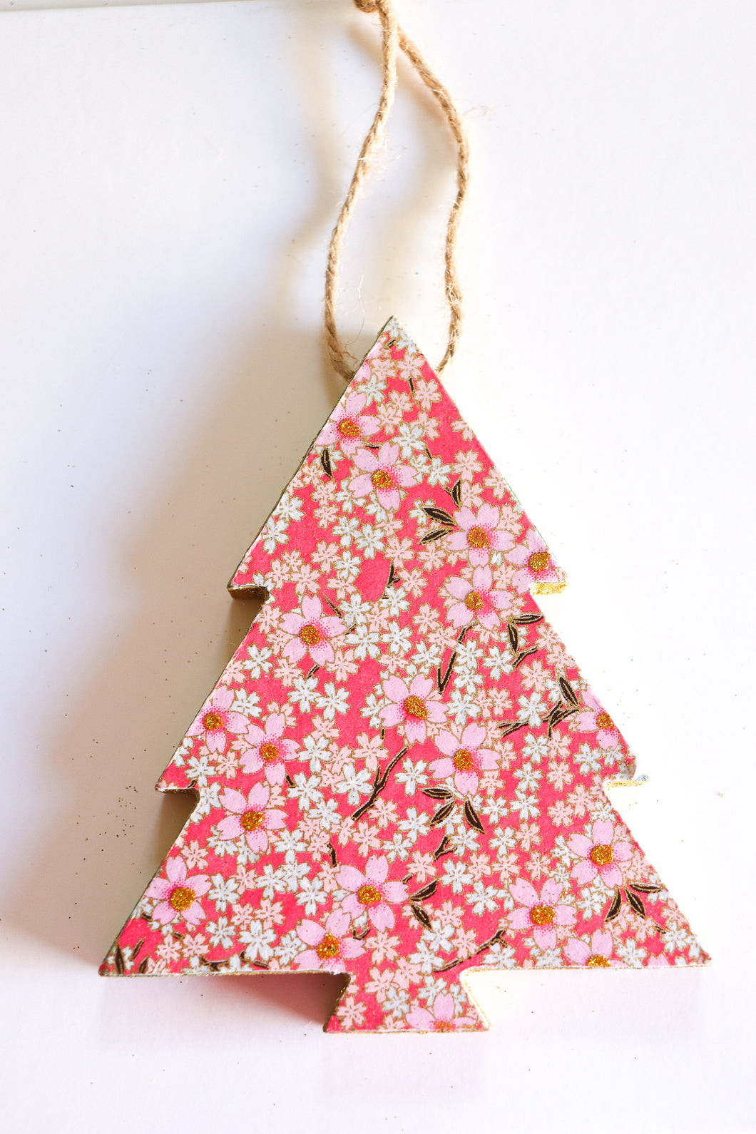 Pink Sakura - Wood Mini Tree Ornament